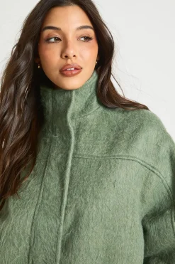 boohoo Veste Bomber Aspect Laine Texturée<Femme Vestes & Manteaux
