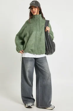 boohoo Veste Bomber Aspect Laine Texturée<Femme Vestes & Manteaux