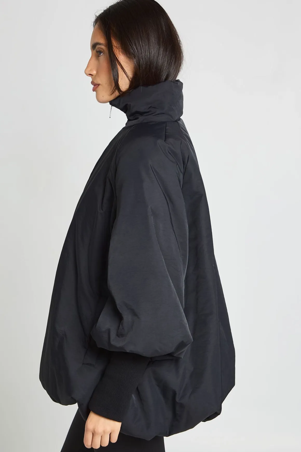 Veste Bomber Avec Détail De Manches Côtelées