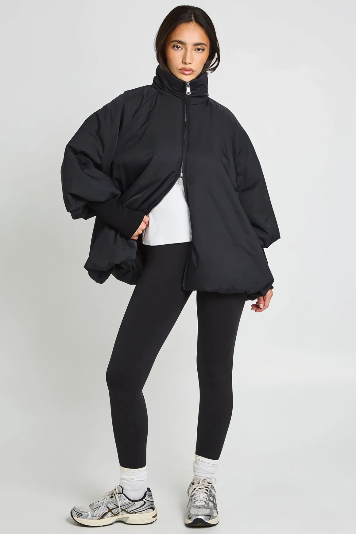 Veste Bomber Avec Détail De Manches Côtelées
