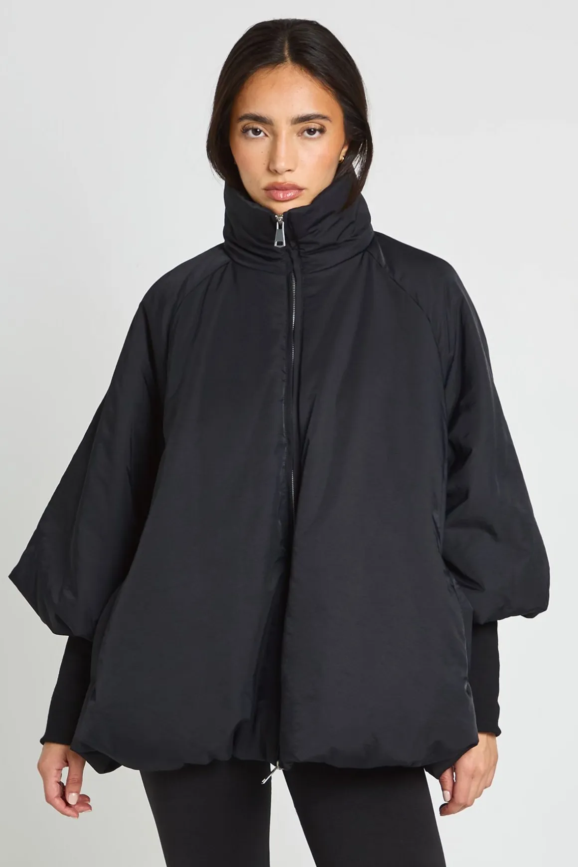 Veste Bomber Avec Détail De Manches Côtelées