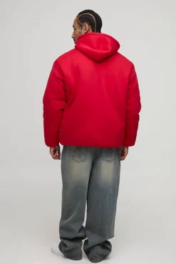 boohooMAN Veste bomber à capuche en jersey à la coupe ample<Homme Manteaux Et Vestes