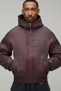 Veste Bomber À Casynthétiqueche Zippée Iridescente Coupe Ample