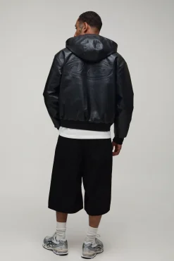 Veste Bomber À Casynthétiqueche Coupe Ample Avec Logo Ofcl En Relief