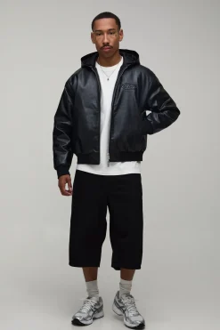 Veste Bomber À Casynthétiqueche Coupe Ample Avec Logo Ofcl En Relief