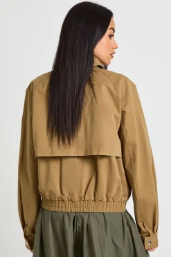Veste Bomber À Col Cheminée