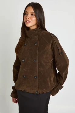 boohoo Veste Bomber Col Cheminée En Synthétique<Femme Vestes & Manteaux
