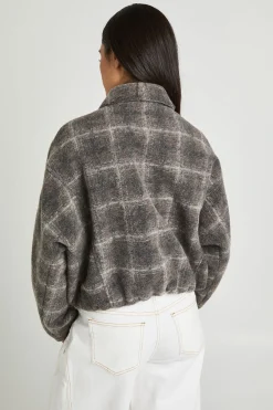 Veste Bomber Col Montant Aspect Laine