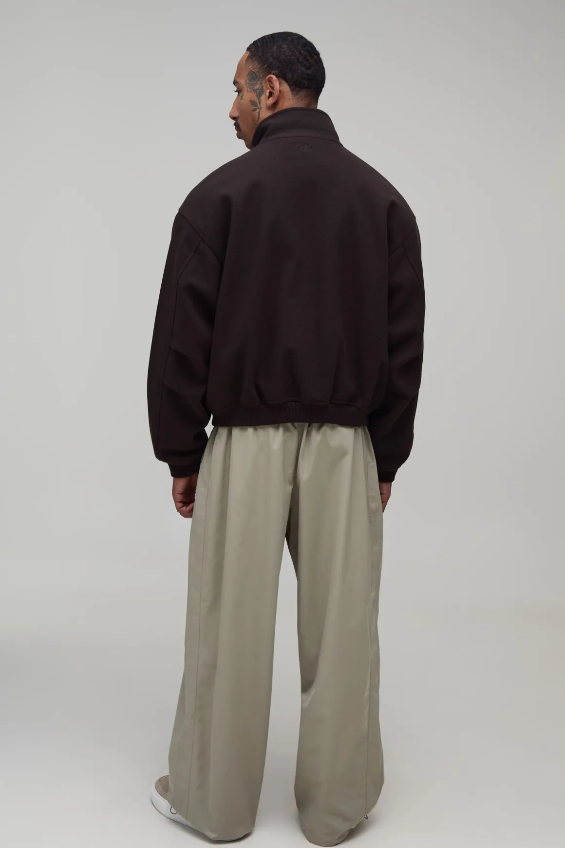 Veste Bomber Col Montant Coupe Regular En Drap Melton