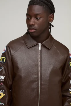 Veste Bomber Col Montant Coupe Boxy Avec Écussons Rodéo Sur Les Manches