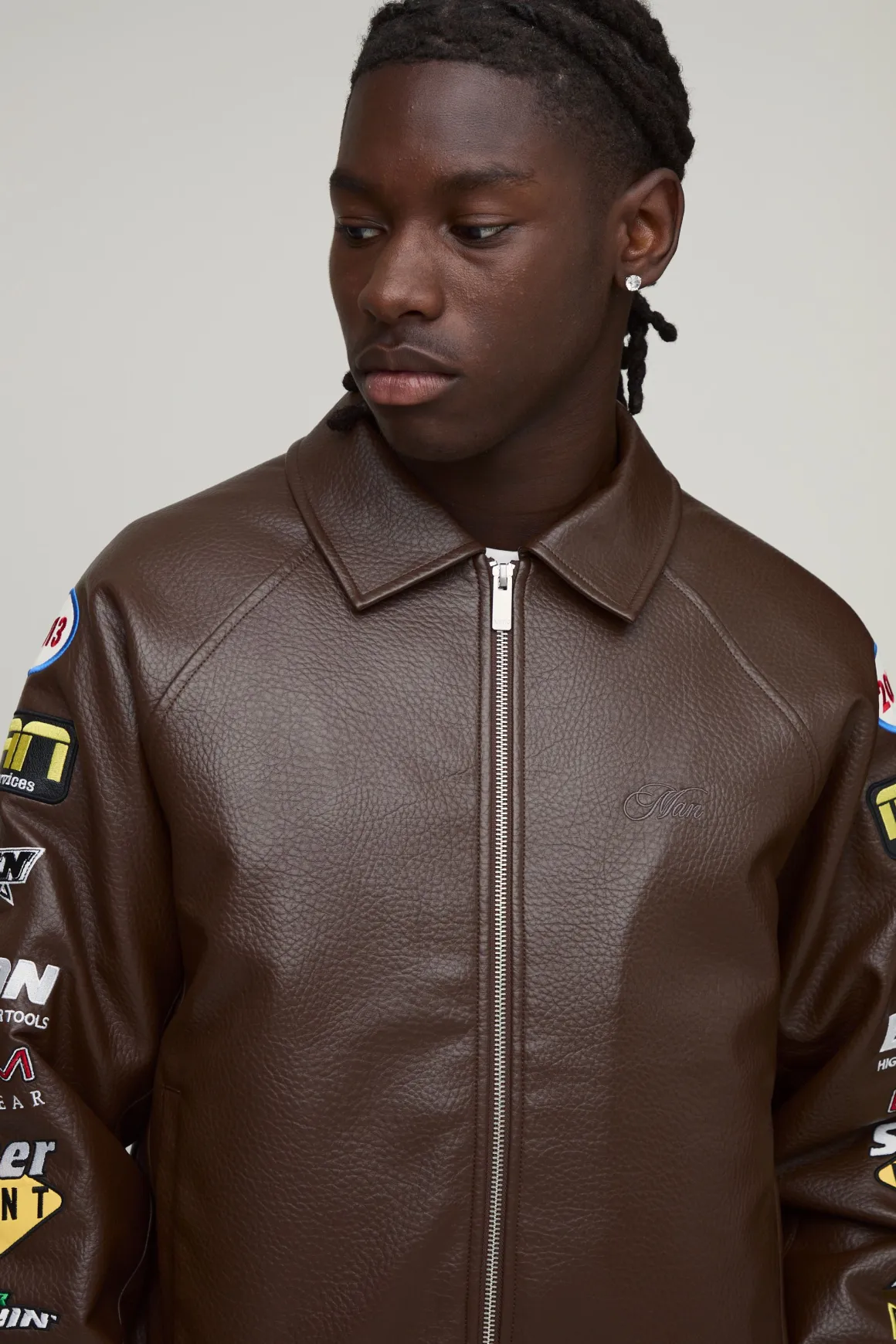 Veste Bomber Col Montant Coupe Boxy Avec Écussons Rodéo Sur Les Manches