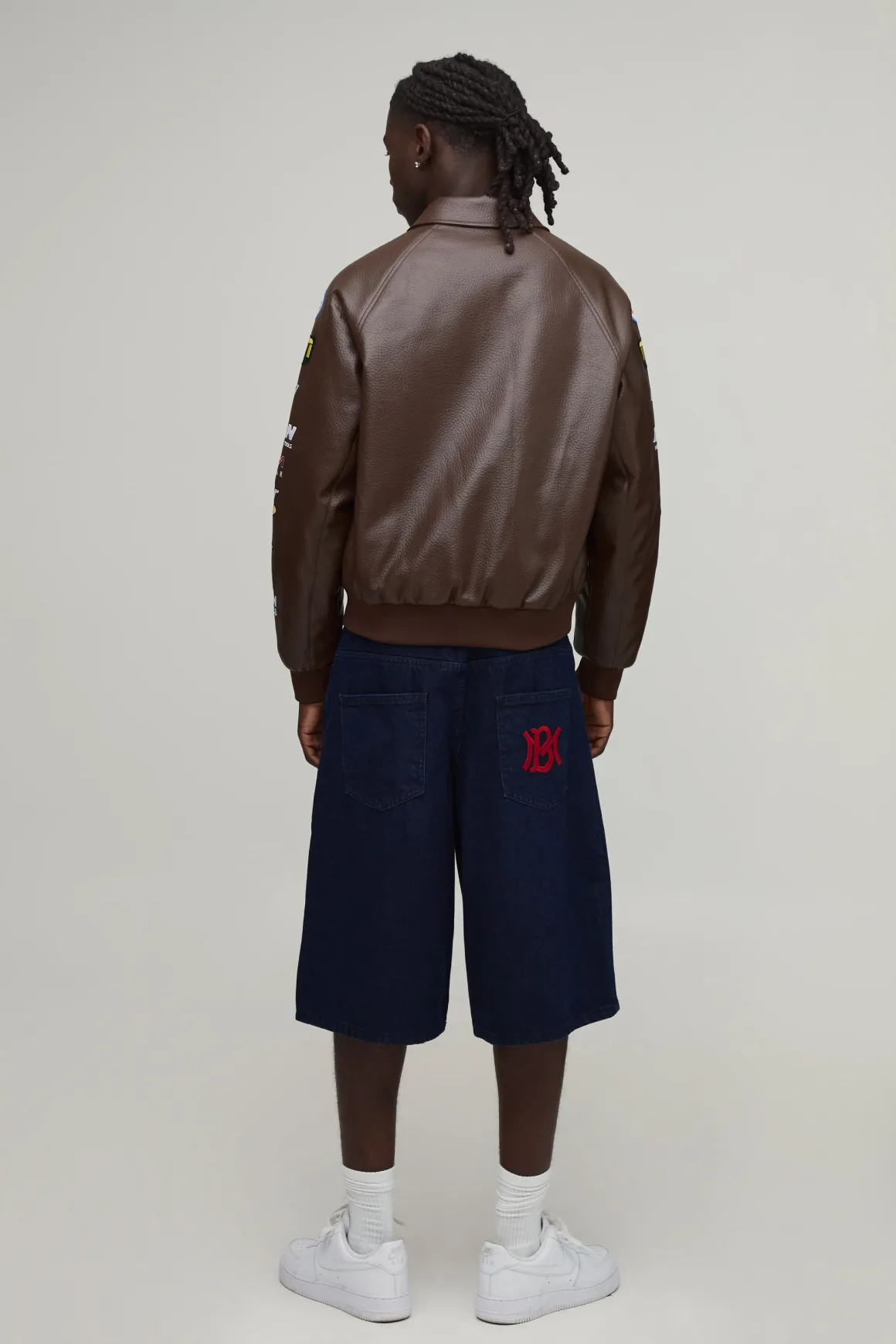 Veste Bomber Col Montant Coupe Boxy Avec Écussons Rodéo Sur Les Manches
