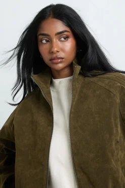 boohoo Veste Bomber Col Montant En Synthétique<Femme Vestes & Manteaux