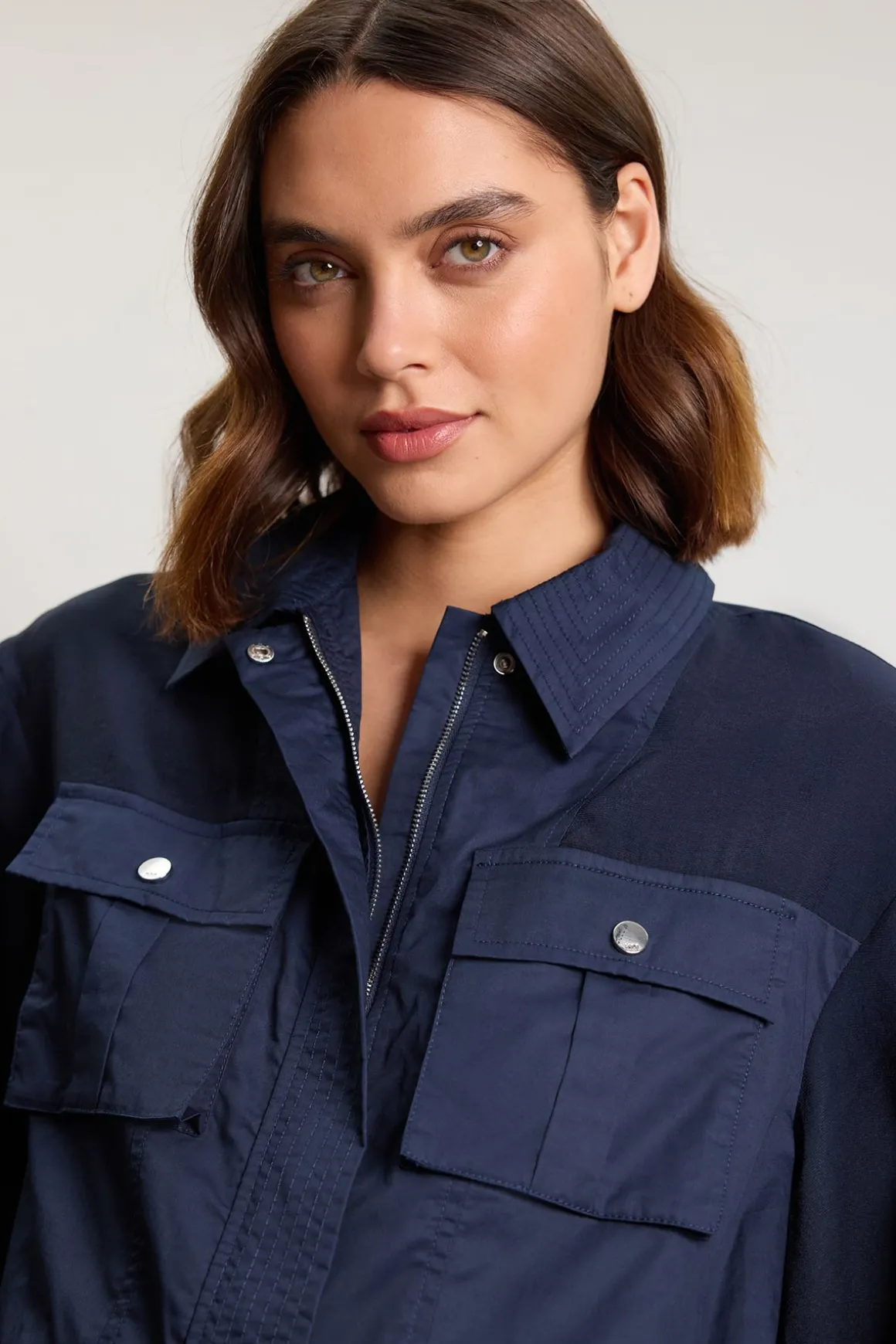 Veste Bomber Courte En Organdi Utilitaire Avec Détails De Poches