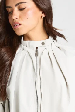 Veste Bomber À Détail Froncé Avec Fermeture Zippée