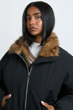 Veste Bomber À Détails Doublure Imitation Mouton