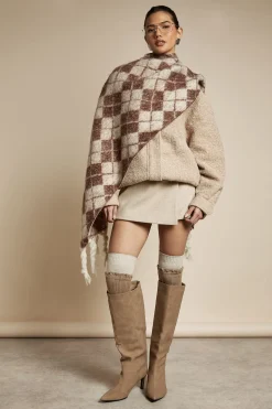 Veste bomber effet laine bouclée