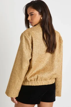 boohoo Veste bomber en boucle à sequins<Femme Tailleurs|Blazers