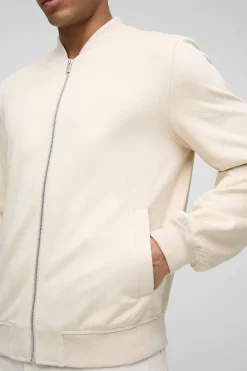 Veste bomber en faux suède coupe régulière