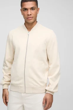 Veste bomber en faux suède coupe régulière