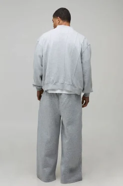 Veste Bomber en Jersey à Panneaux Plissés Coupe Ample