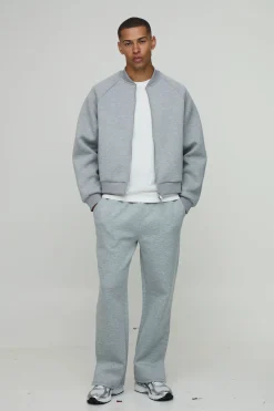 Veste Bomber En Jersey Scuba Coupe Boxy
