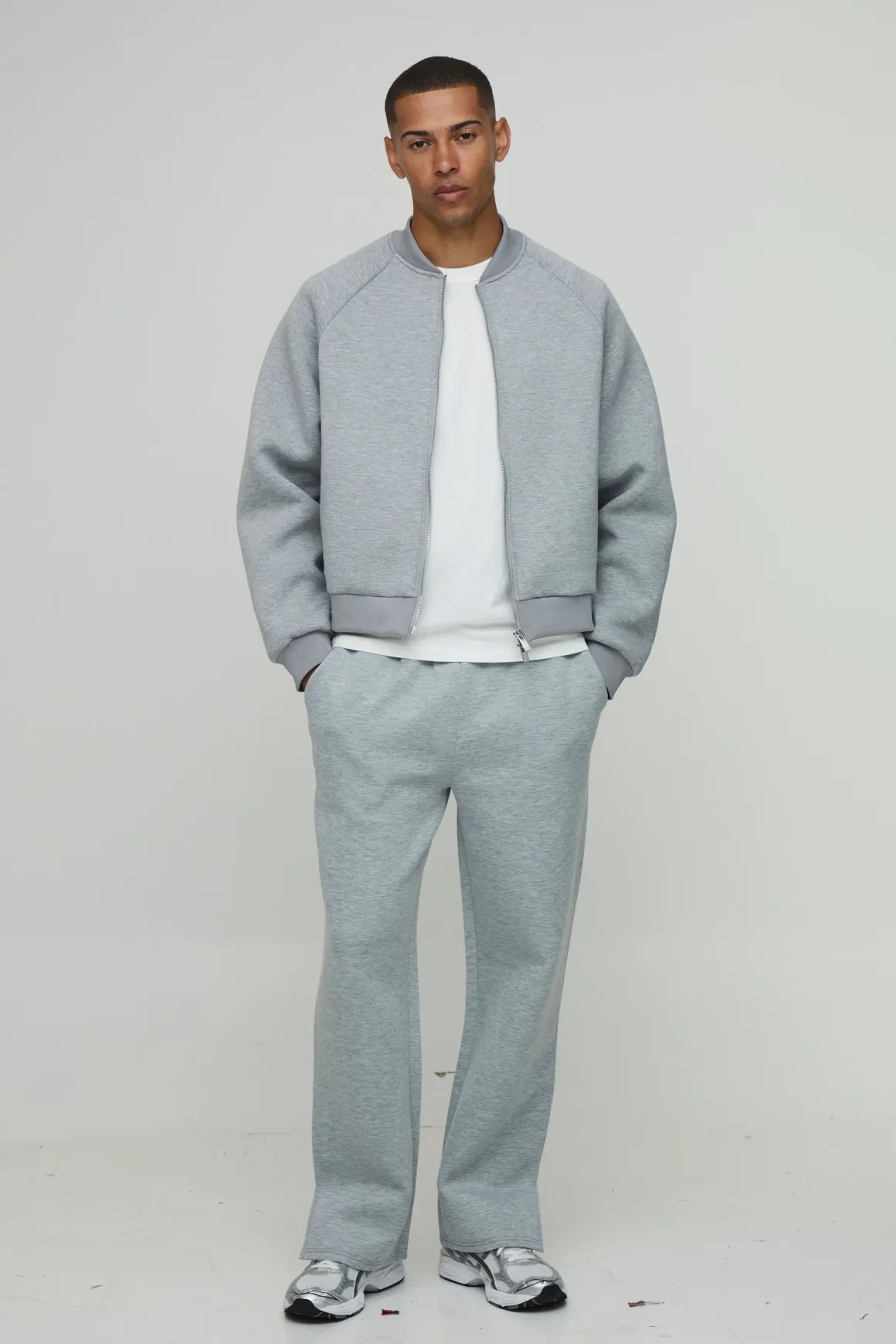 Veste Bomber En Jersey Scuba Coupe Boxy