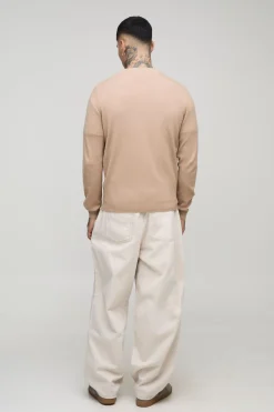 Veste bomber en maille basique pour grand gabarit, coupe régulière