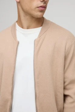 Veste bomber en maille tricotée chic à coupe régulière