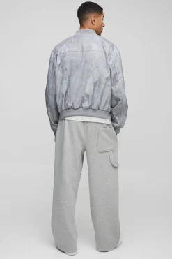 boohooMAN Veste Bomber en Nylon légère à coupe régulière, look délavé<Homme Manteaux Et Vestes