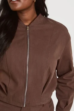 Veste Bomber En Sergé Grande Taille