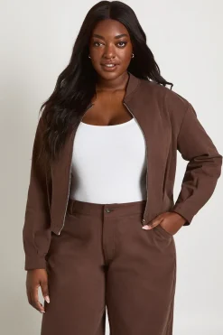 Veste Bomber En Sergé Grande Taille