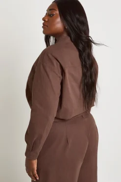 Veste Bomber En Sergé Grande Taille