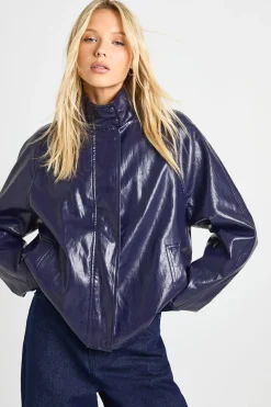 Veste bomber en synthétique