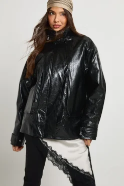 Veste bomber en synthétique doublée Teddy