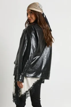 Veste bomber en synthétique doublée Teddy