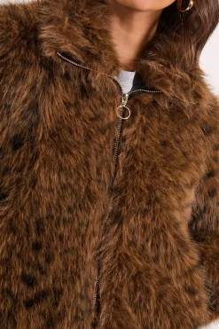 Veste Bomber en synthétique Motif Tigre