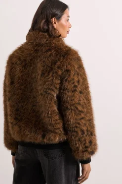 Veste Bomber en synthétique Motif Tigre