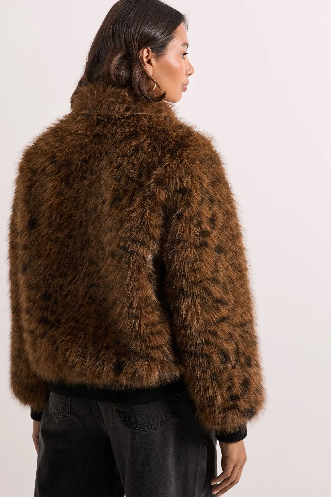 Veste Bomber en synthétique Motif Tigre