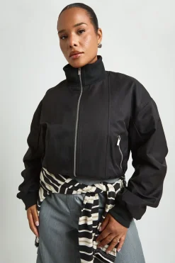 boohoo Veste Bomber Grande Taille À Col Montant Et Fermeture Zippée<Femme Vestes & Manteaux|Bombers