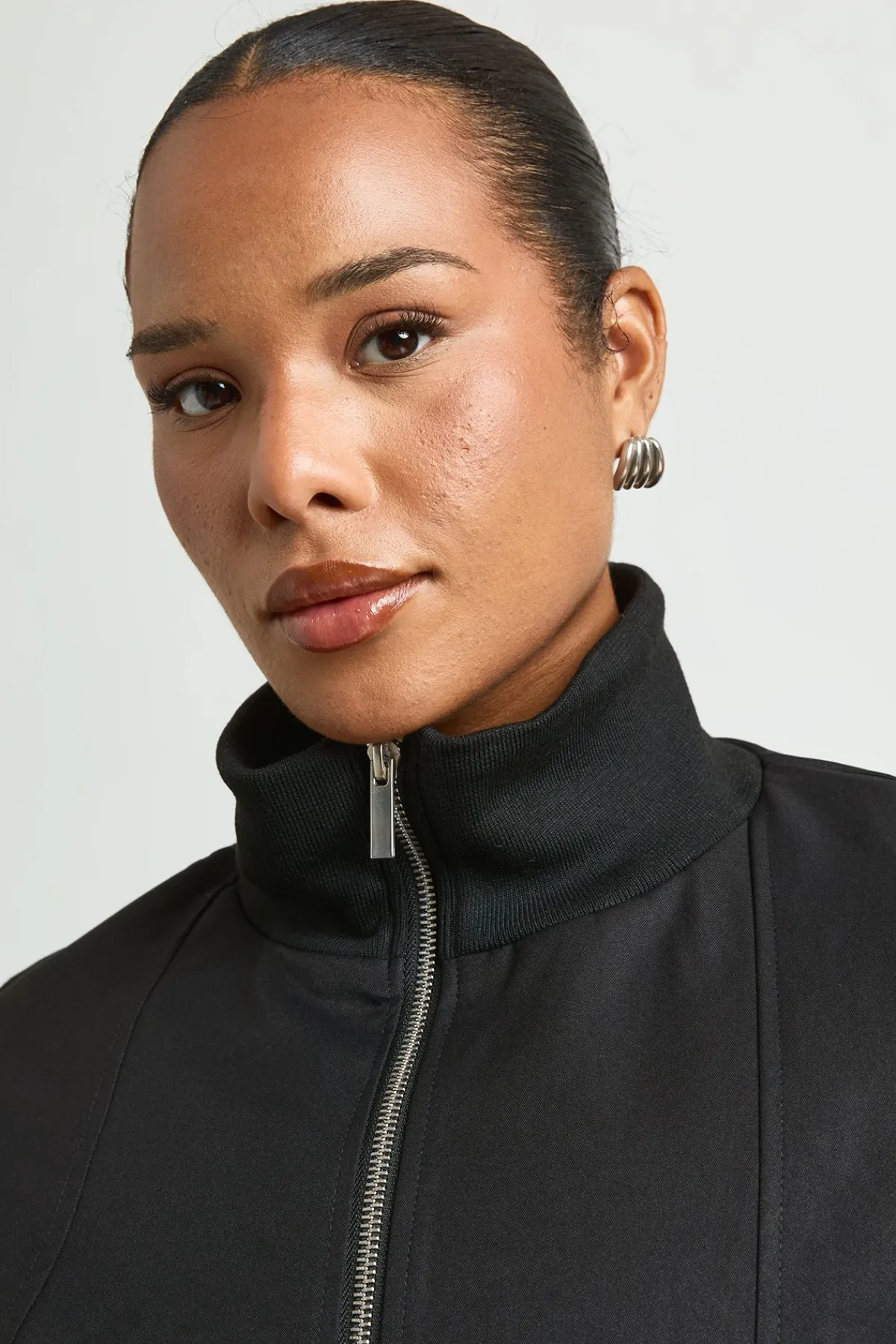 boohoo Veste Bomber Grande Taille À Col Montant Et Fermeture Zippée<Femme Vestes & Manteaux|Bombers