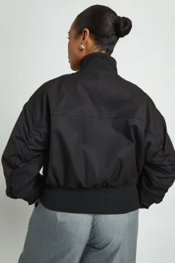 boohoo Veste Bomber Grande Taille À Col Montant Et Fermeture Zippée<Femme Vestes & Manteaux|Bombers