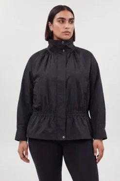KarenMillen Veste Bomber Grande Taille Col Montant À Carreaux Mélangés Style Trench<Femme Vestes & Manteaux|Bombers