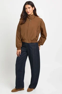 boohoo Veste Bomber Légère À Col Montant Boutonnée<Femme Vestes & Manteaux|Bombers