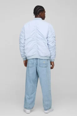 Veste bomber MA1 à coupe boxy, en tissu peaché et brodé