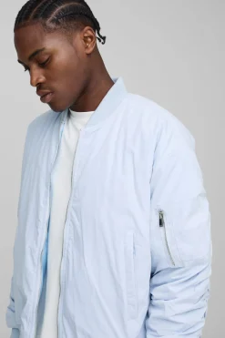 Veste bomber MA1 à coupe boxy, en tissu peaché et brodé
