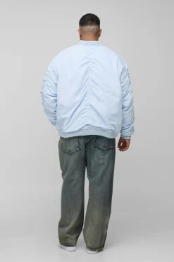 boohooMAN Veste Bomber MA1 Plus Peached Brodée<Homme Vestes & Manteaux Grande Taille|Tout Afficher