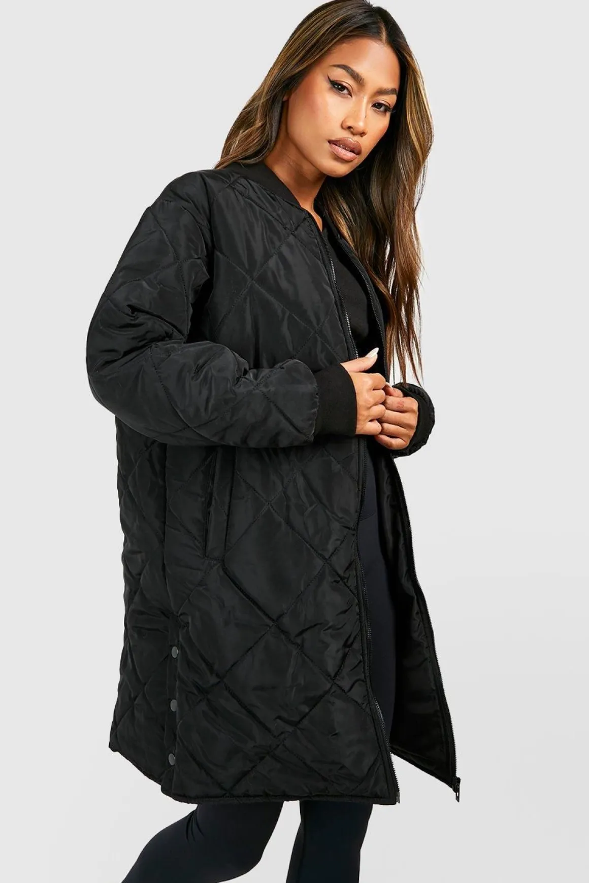 Veste bomber matelassée longue