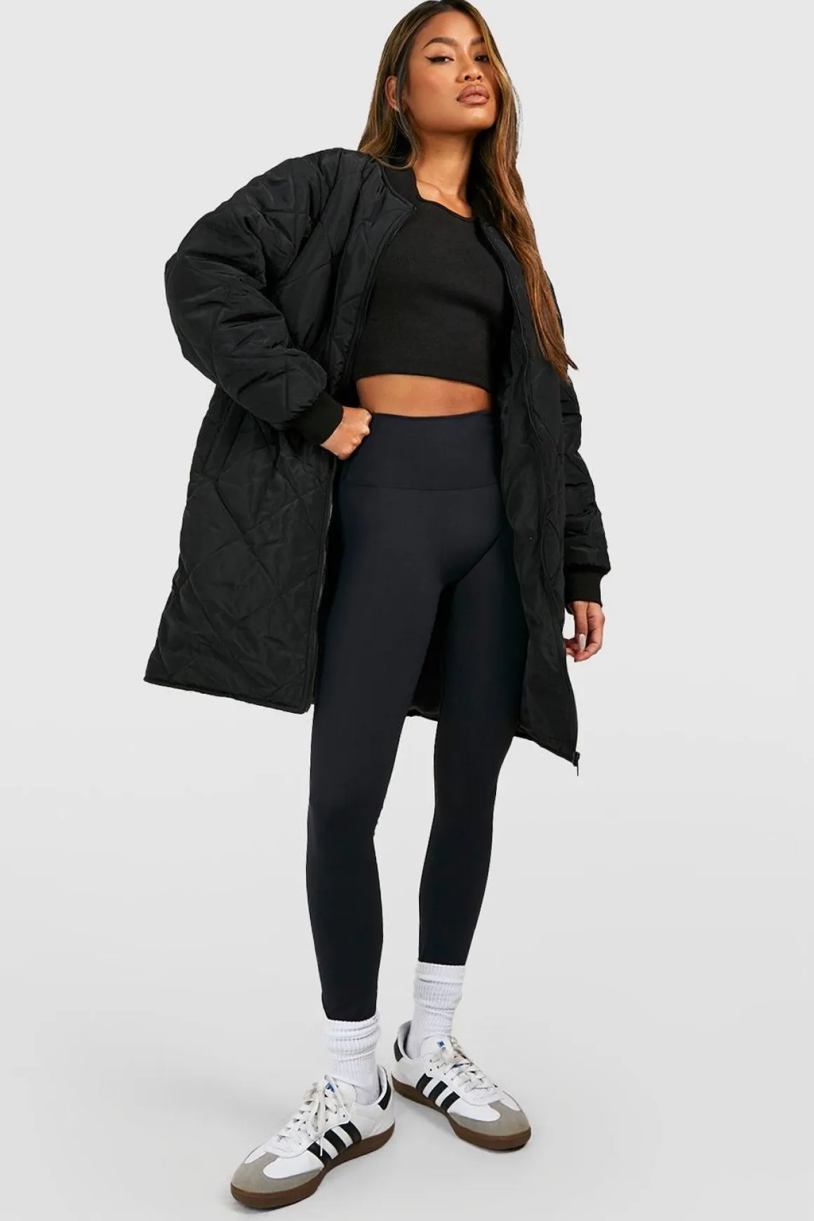 Veste bomber matelassée longue