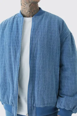 Veste bomber matelassée oversize en ripstop pour personnes grandes
